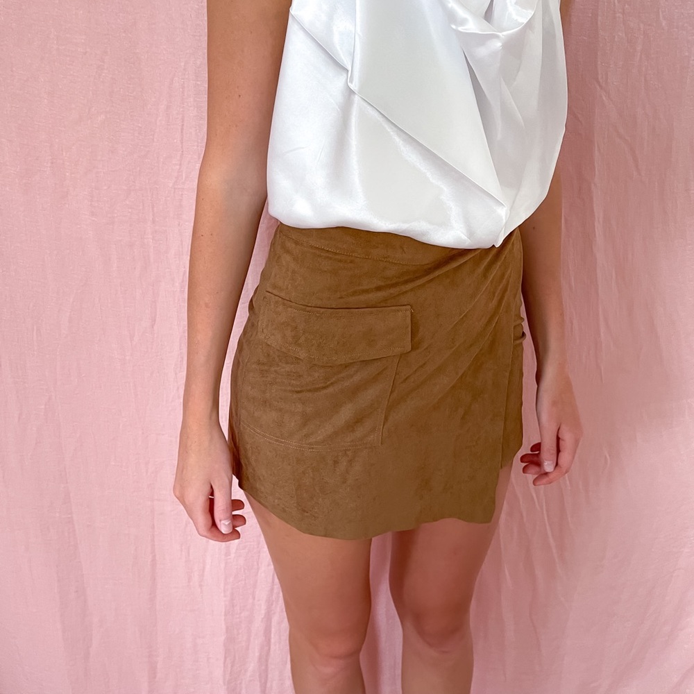 Caramel Suede Skort!